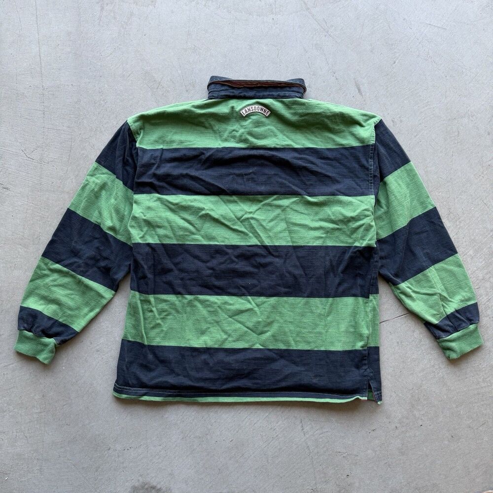 Lansdowne Heritage Collection Polo Rugby Shirt Mens Large Ireland Logo Striped - Picture 3 of 8